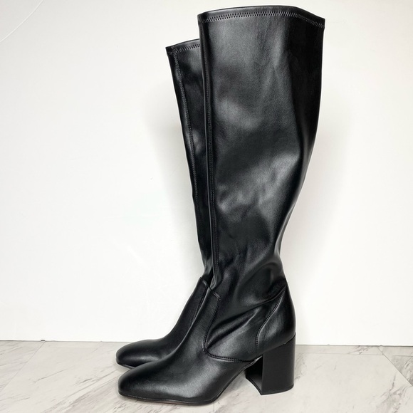 Franco Sarto Talfer Black Tall Heeled Boot 10M - Picture 1 of 16